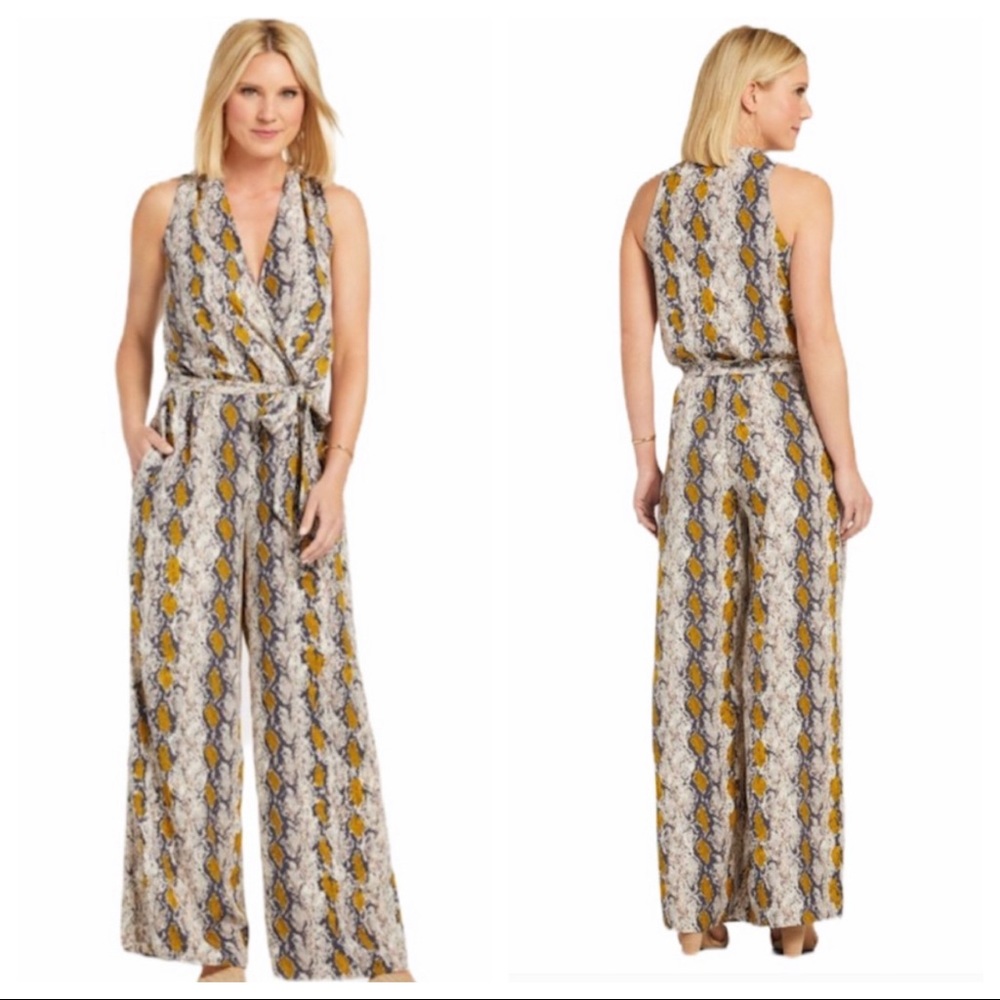 Evereve Peyton Jensen Liza Snakeskin Jumpsuit
